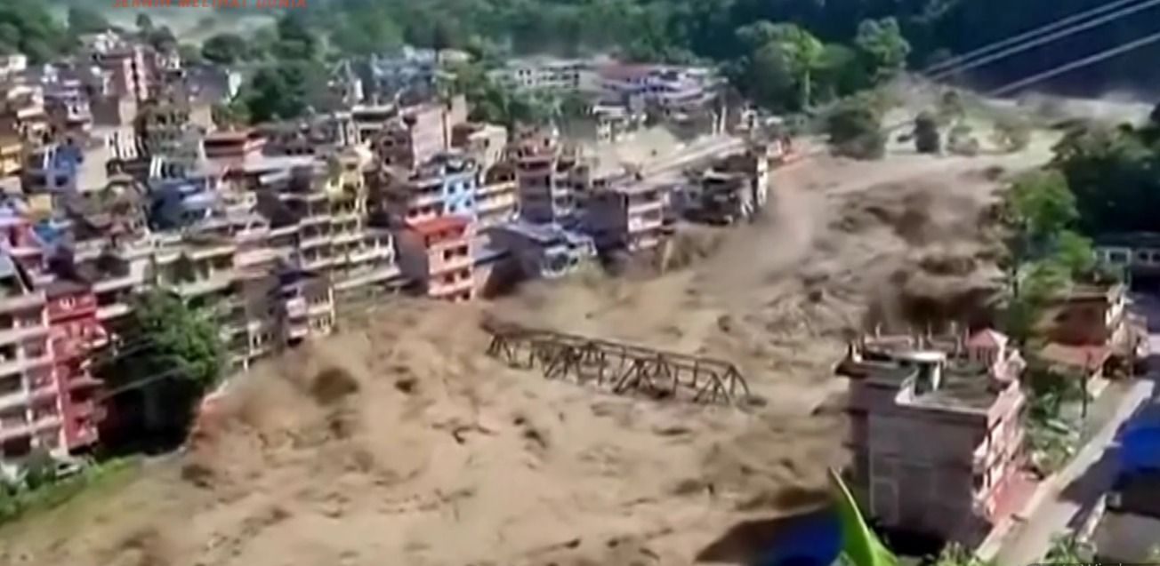 Runtuhnya Gletser di Perbatasan Nepal-Tibet Memicu Banjir Bandang, Lebih dari 150 Orang Tewas
