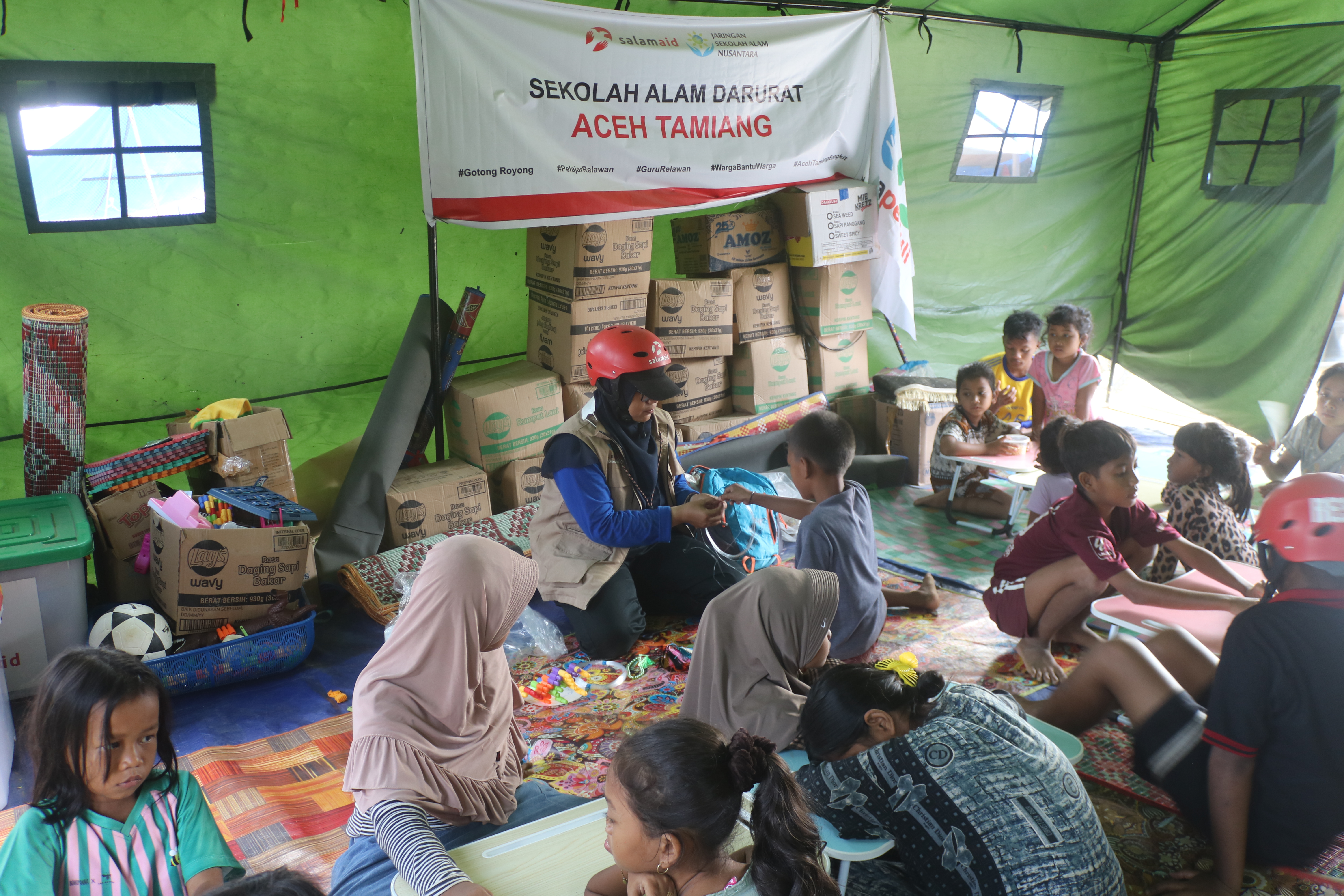 Sekolah Alam Darurat SalamAid Hadirkan Kembali Ruang Belajar Aman bagi Anak-Anak Terdampak Banjir di Aceh Tamiang